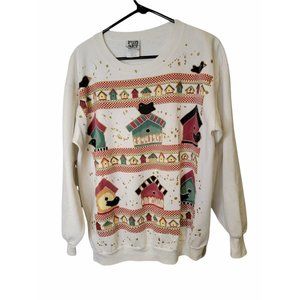 Vintage 1994 Fun Art Size XL Birdhouse Sweatshirt
